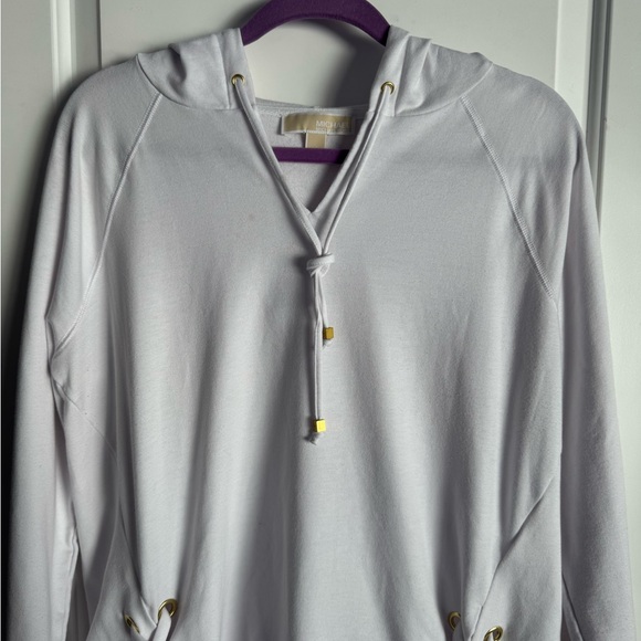 M KORS, wht soft hoodie, L, very good - Picture 3 of 4